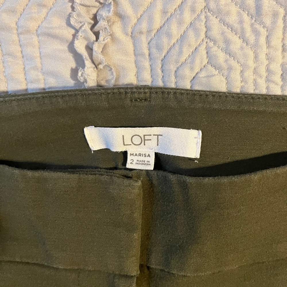 LOFT "Marisa" Women's Green The Riviera Pant Size 2